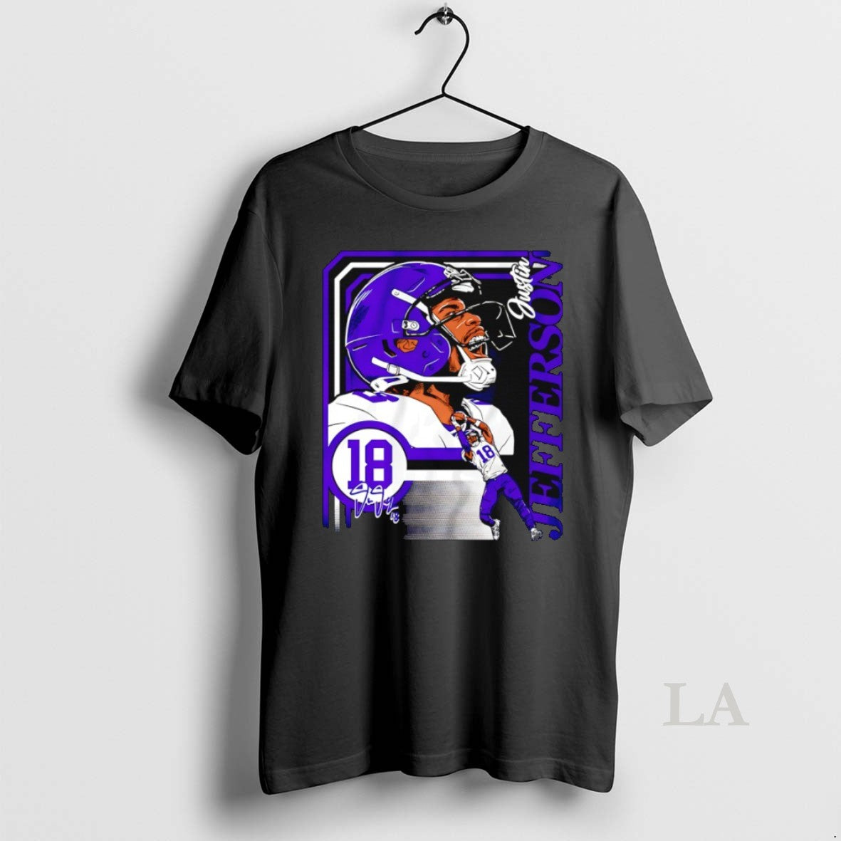 Original Justin Jefferson 18 Minnesota Vikings - Adult & Kids T-Shirts, Sweatshirts & Hoodies apparel design preview 1