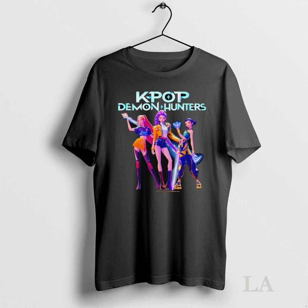 Original Kpop Demon Hunters Girls Group Shot - Adult & Kids T-Shirts, Sweatshirts & Hoodies apparel design preview 1