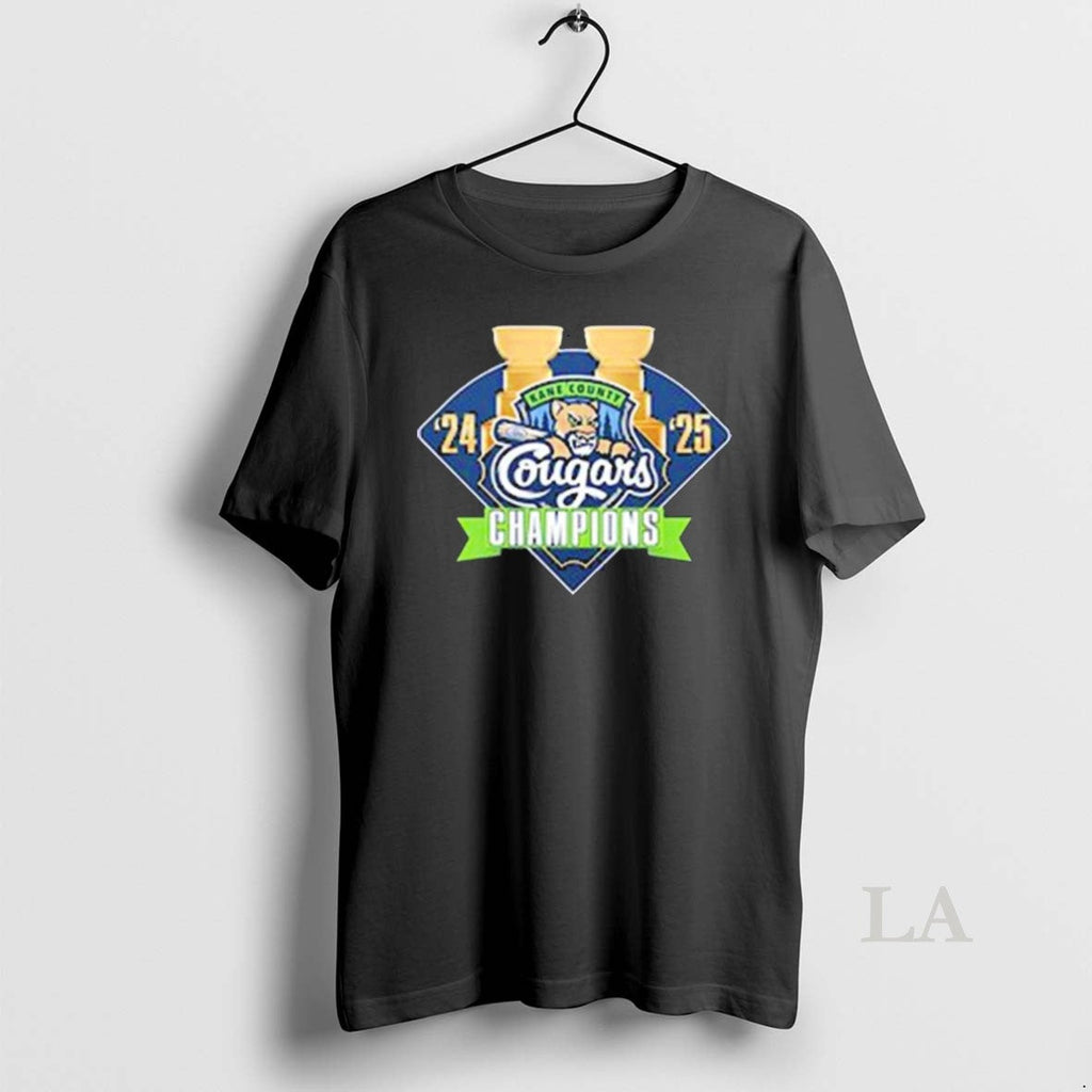 Original Kane County Cougars 2024 2025 Champions Logo - Adult & Kids T-Shirts, Sweatshirts & Hoodies apparel design preview 1