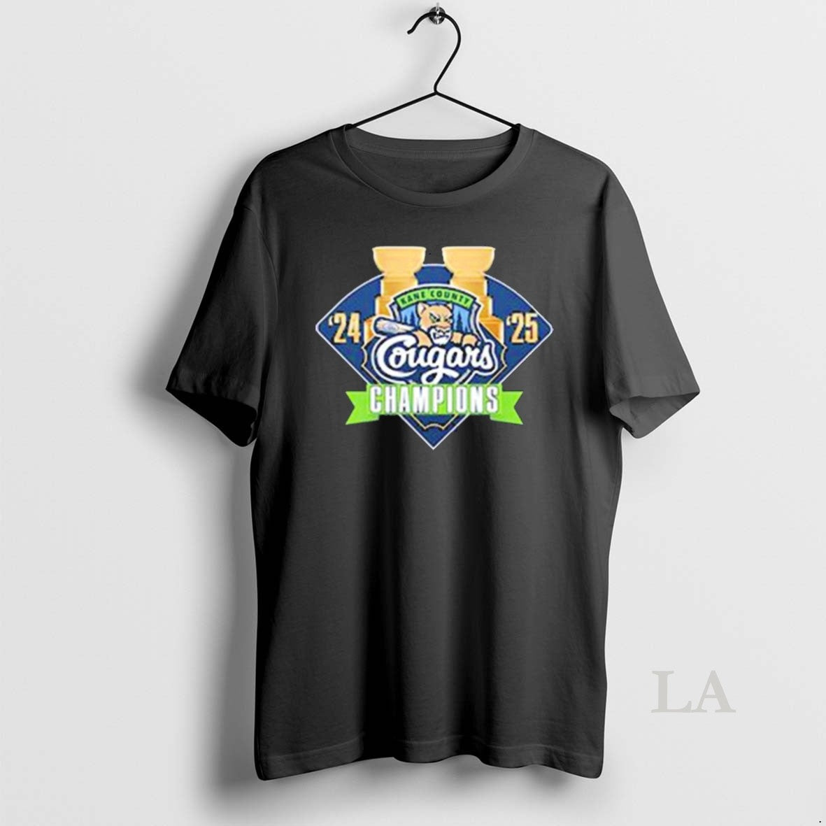 Original Kane County Cougars 2024 2025 Champions Logo - Adult & Kids T-Shirts, Sweatshirts & Hoodies apparel design preview 1