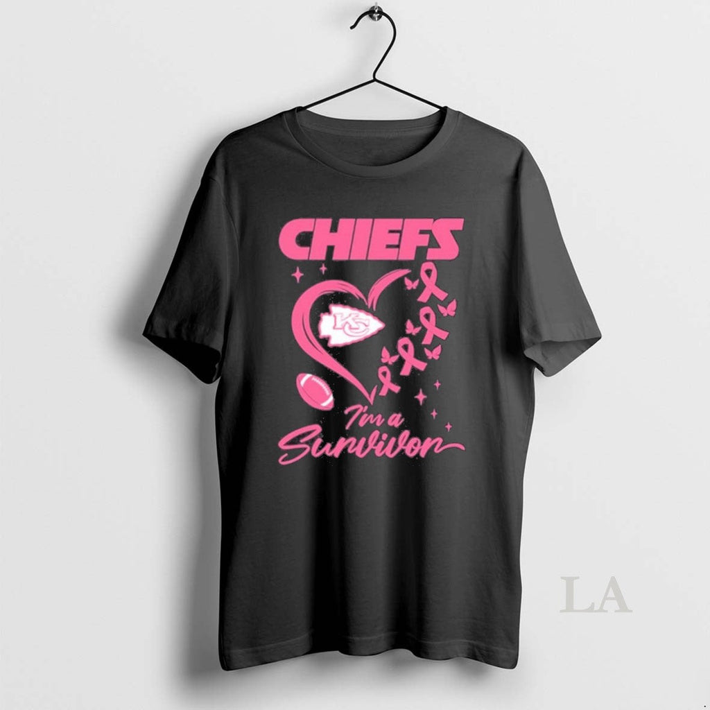 Original Kansas City Chiefs Heart Logo Im A Survivor - Adult & Kids T-Shirts, Sweatshirts & Hoodies apparel design preview 1