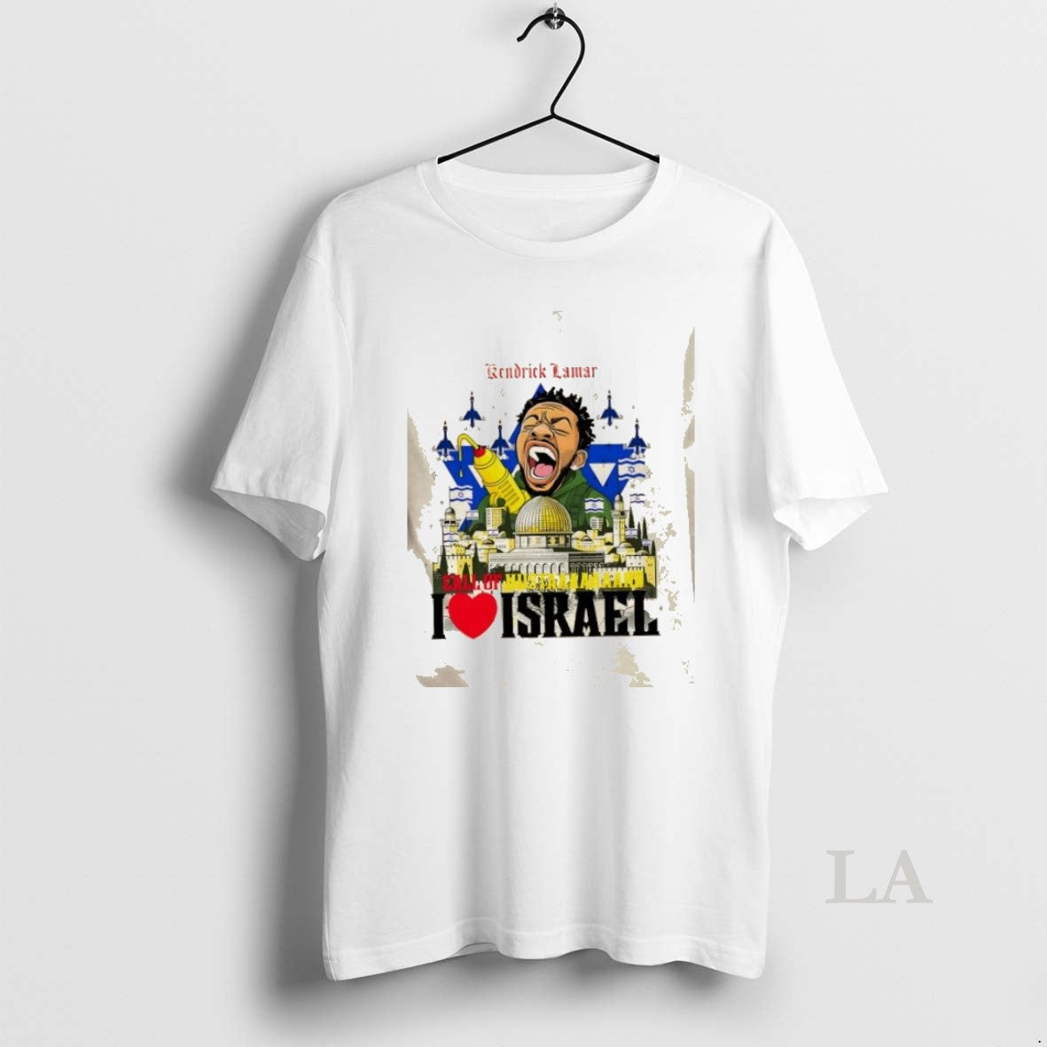 Original Kendrick Lamar I Love Israel Graphic - Adult & Kids T-Shirts, Sweatshirts & Hoodies apparel design preview 1
