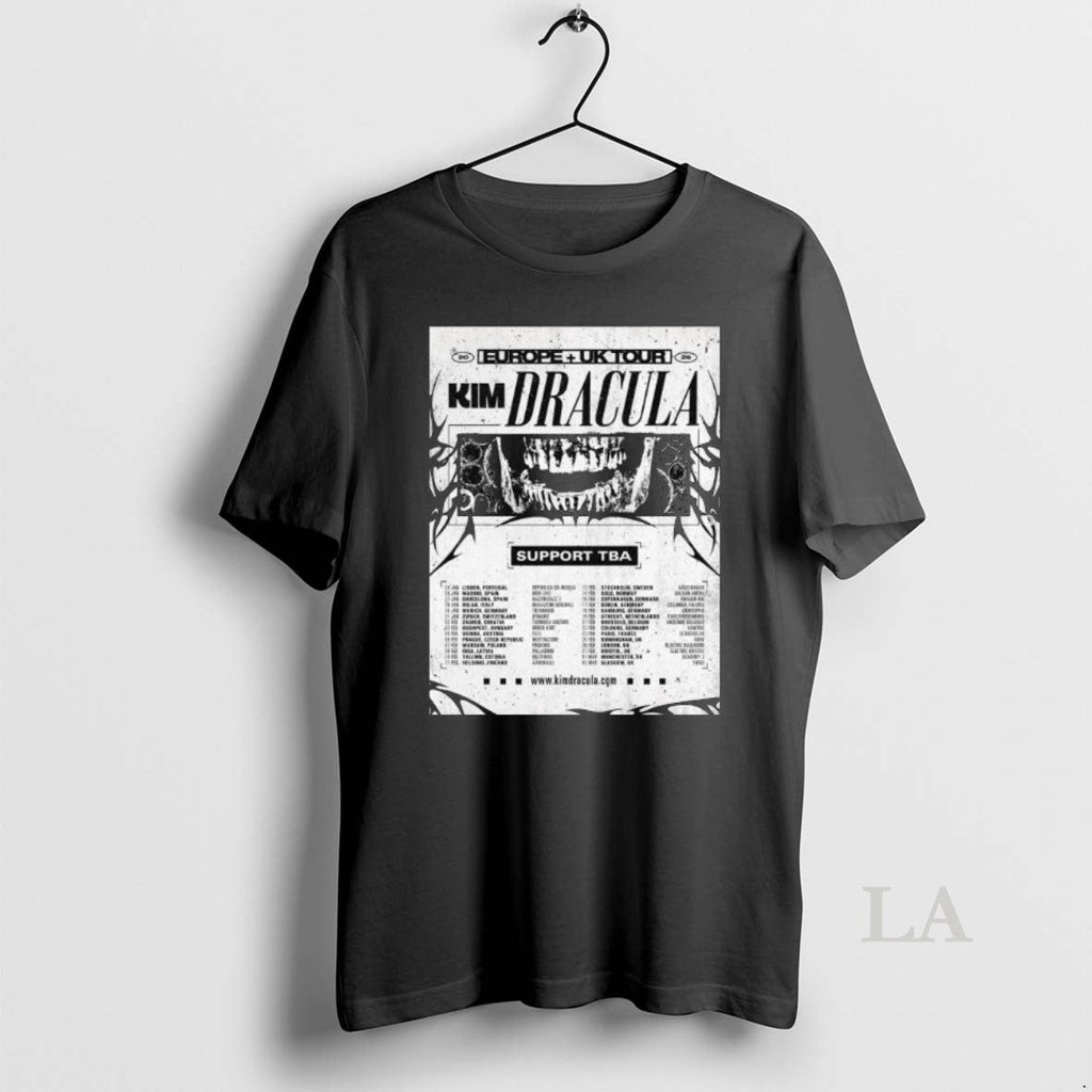 Original Kim Dracula Europe Uk Tour 2026 Long Sleve - Adult & Kids T-Shirts, Sweatshirts & Hoodies apparel design preview 1