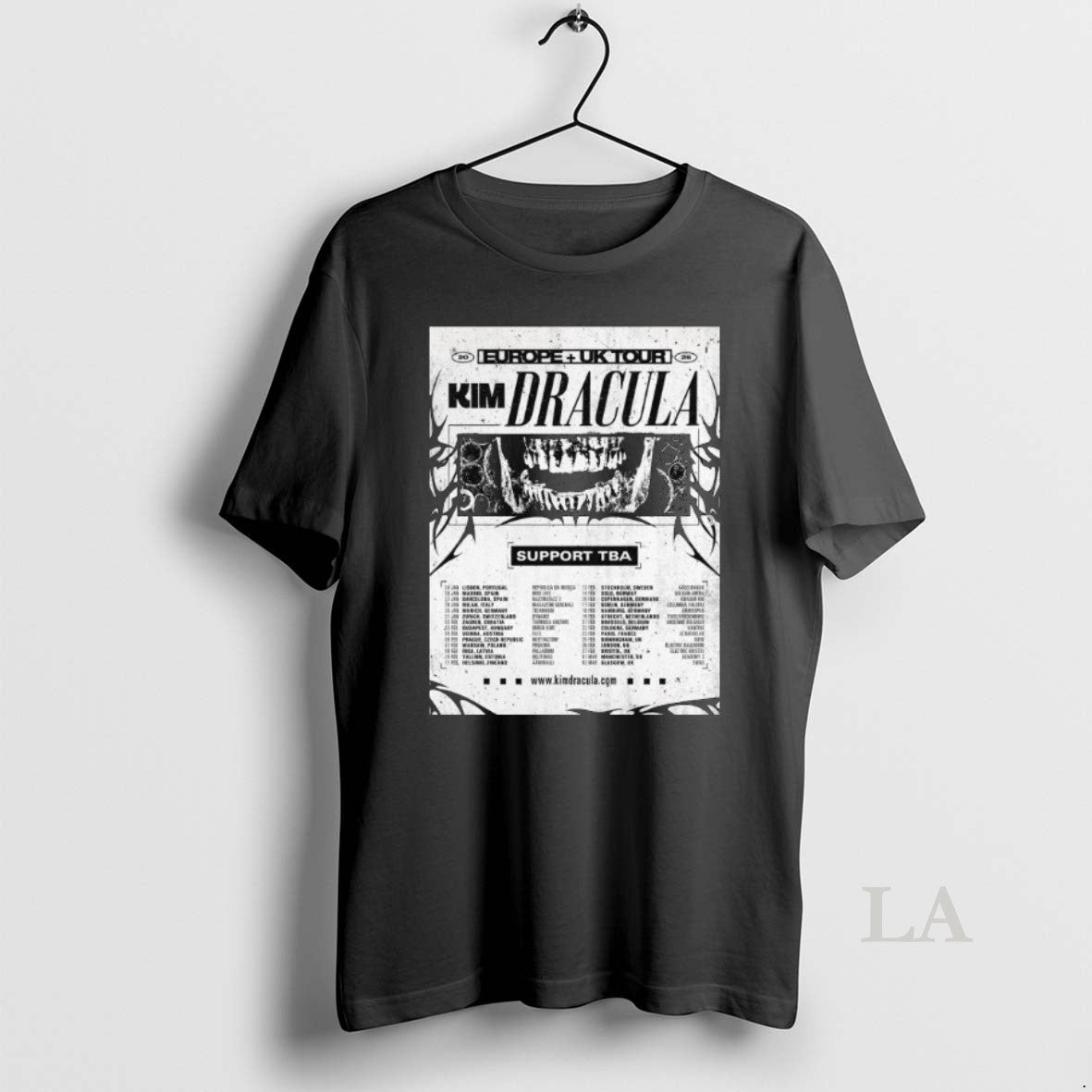 Original Kim Dracula Europe Uk Tour 2026 Long Sleve - Adult & Kids T-Shirts, Sweatshirts & Hoodies apparel design preview 1