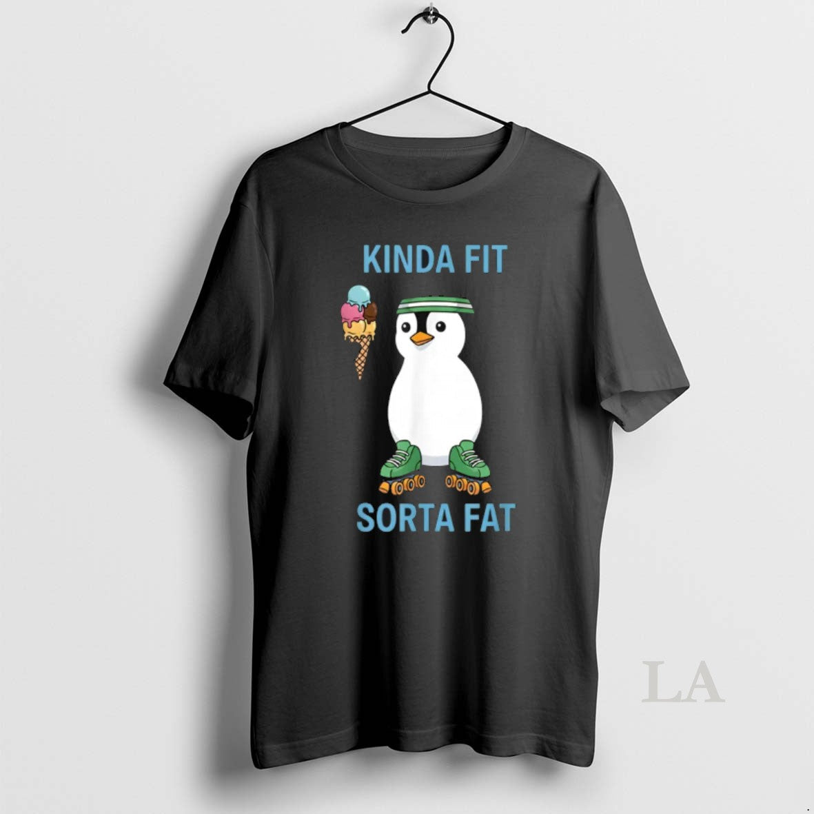 Original Kinda Fit Sorta Fat Funny Gym Penguin - Adult & Kids T-Shirts, Sweatshirts & Hoodies apparel design preview 1
