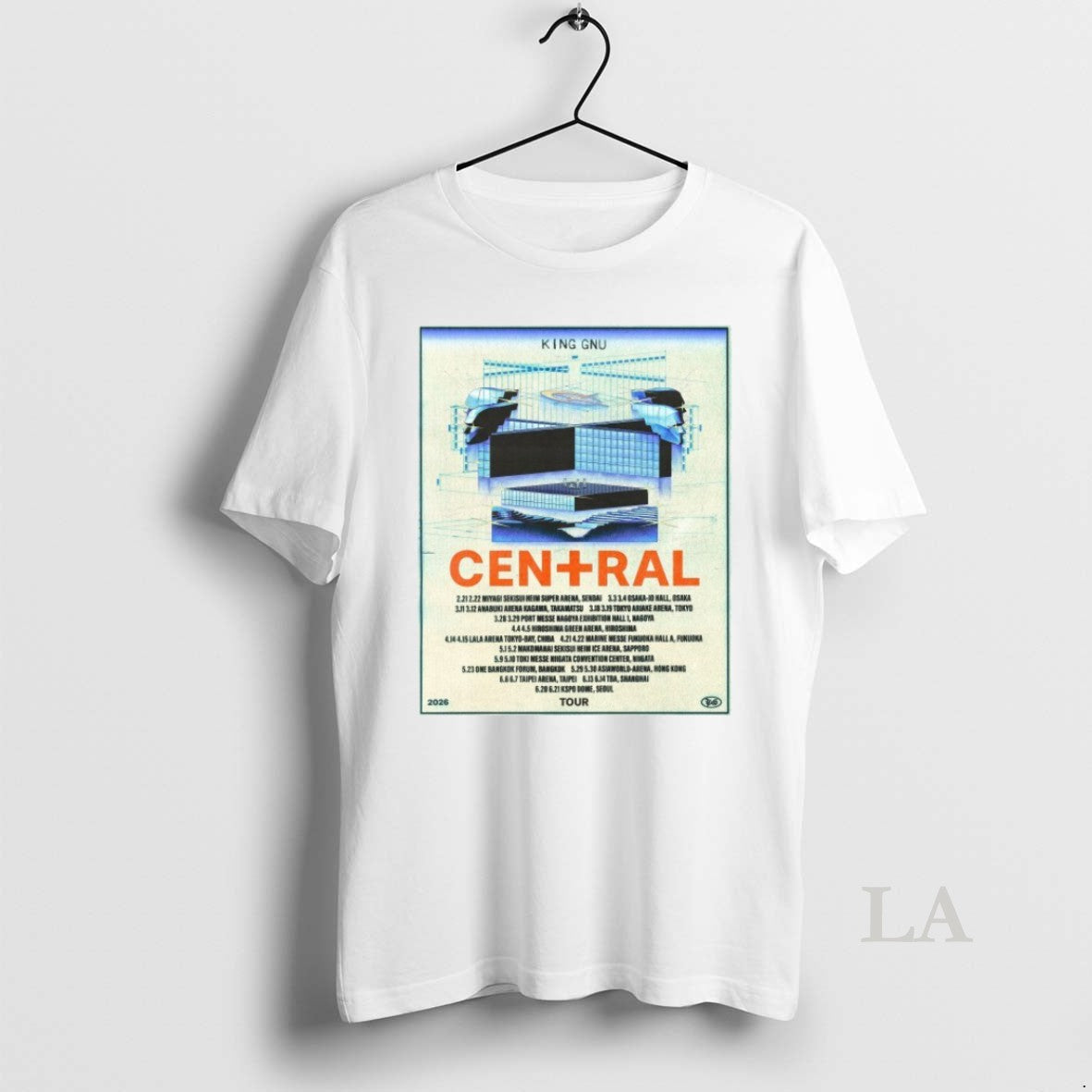 Original King Gnu Cen Ral Tour 2026 - Adult & Kids T-Shirts, Sweatshirts & Hoodies apparel design preview 1