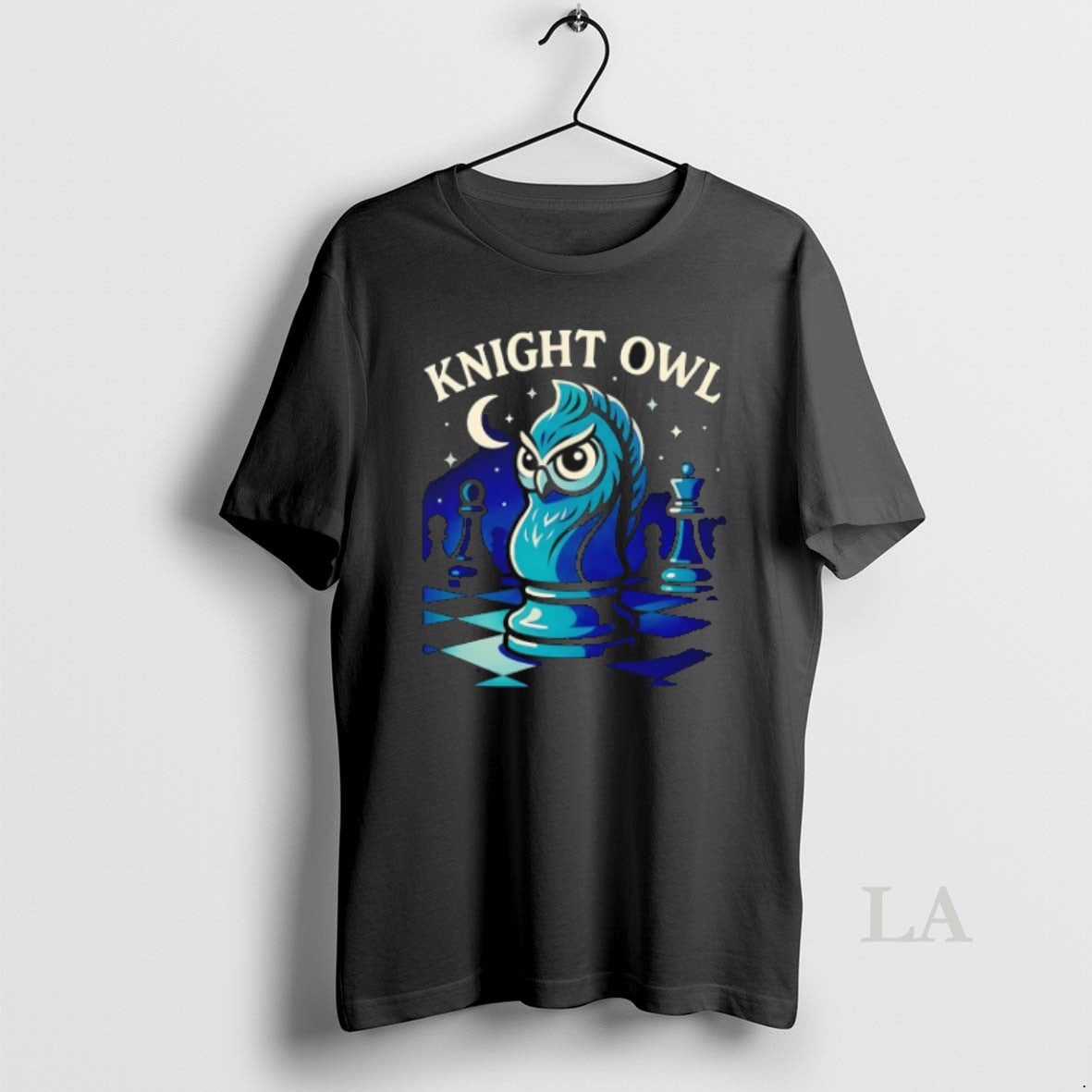 Original Knight Owl Chess Halloween - Adult & Kids T-Shirts, Sweatshirts & Hoodies apparel design preview 1