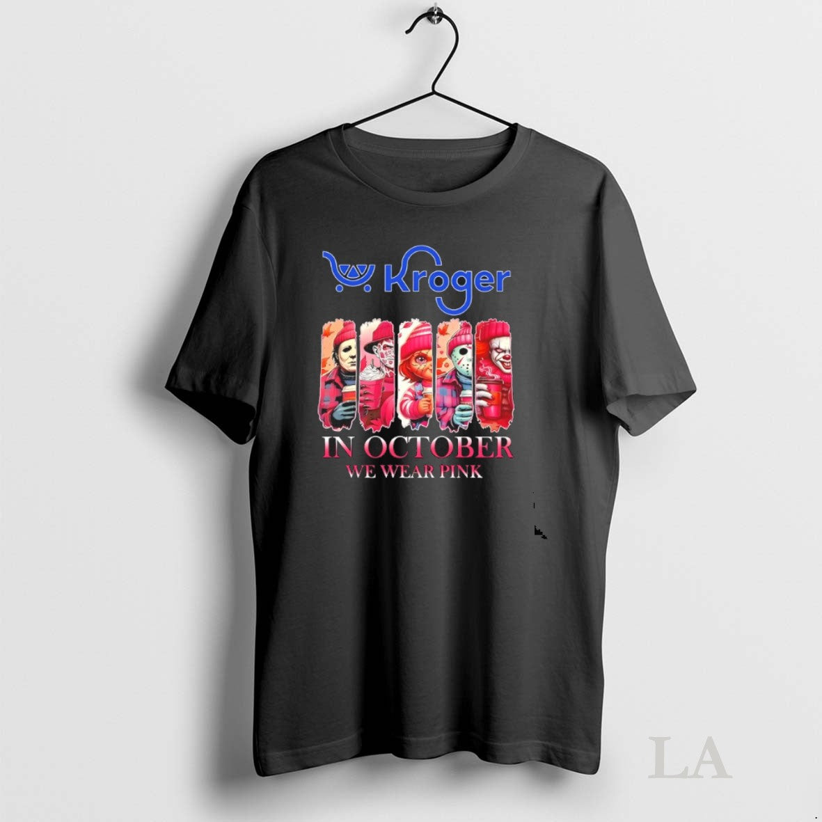 Original Kroger X Horror Movies Halloween In October - Adult & Kids T-Shirts, Sweatshirts & Hoodies apparel design preview 1