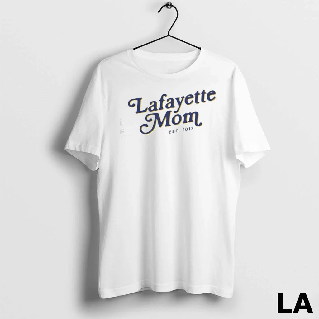 Original Lafayette Mom Est 2017 - Adult & Kids T-Shirts, Sweatshirts & Hoodies apparel design preview 1