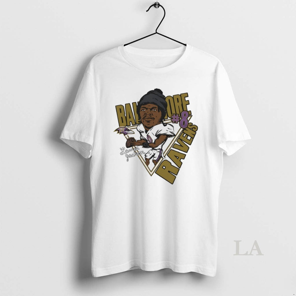 Original Lamar Jackson 8 Baltimore Ravens Signature - Adult & Kids T-Shirts, Sweatshirts & Hoodies apparel design preview 1