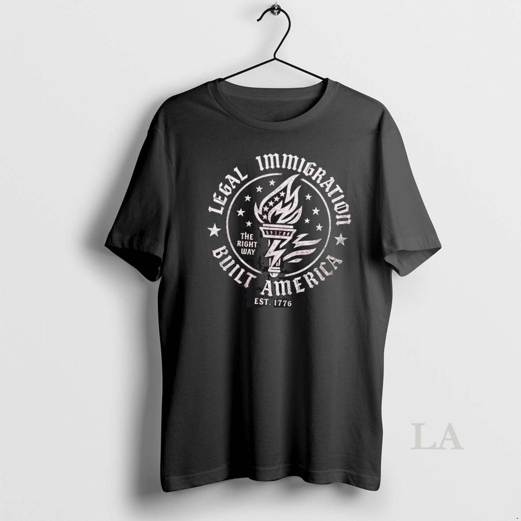 Original Legal Immigration Built America The Right - Adult & Kids T-Shirts, Sweatshirts & Hoodies apparel design preview 1