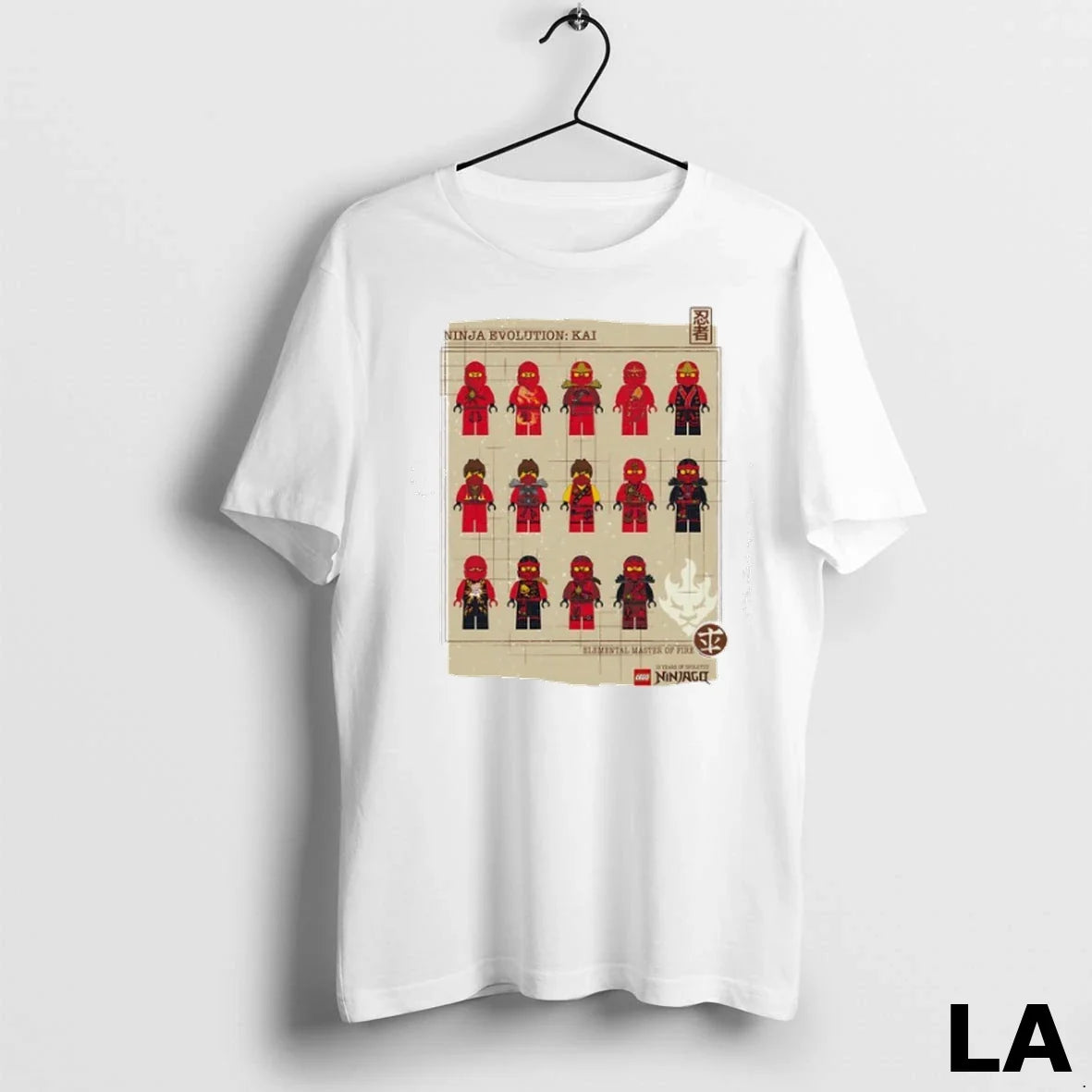 Original Lego Ninja Evolution Kai Elemental Master Of - Adult & Kids T-Shirts, Sweatshirts & Hoodies apparel design preview 1