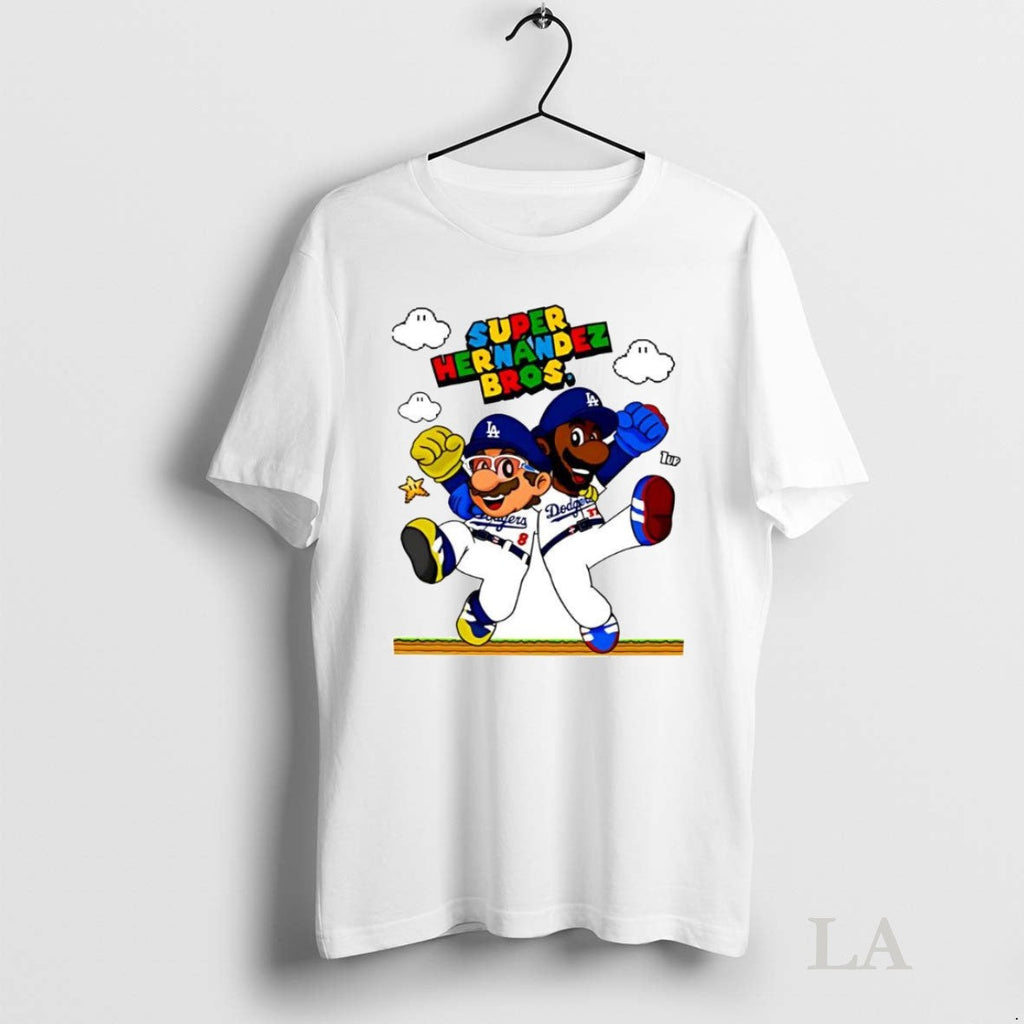 Original Lets Go Dodgers Super Hernandez Bros - Adult & Kids T-Shirts, Sweatshirts & Hoodies apparel design preview 1
