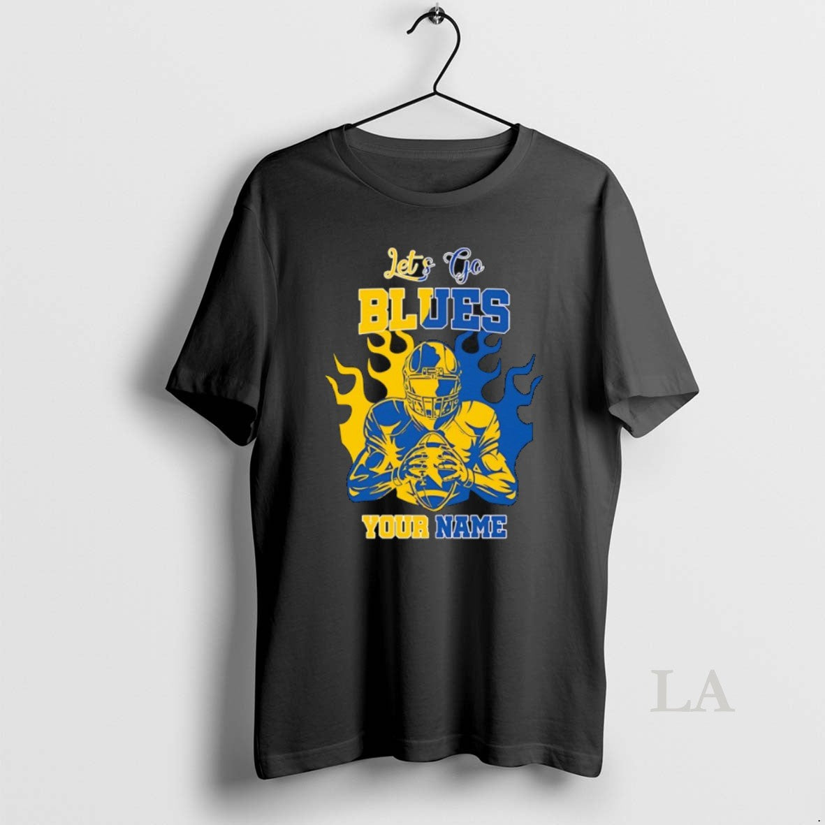 Original Lets Go Blues Your Name Michigan Wolverines - Adult & Kids T-Shirts, Sweatshirts & Hoodies apparel design preview 1
