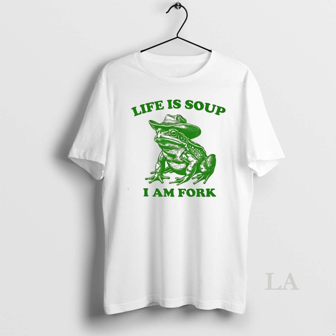 Original Life Is Soup I Am Fork Frog Graphic - Adult & Kids T-Shirts, Sweatshirts & Hoodies apparel design preview 1