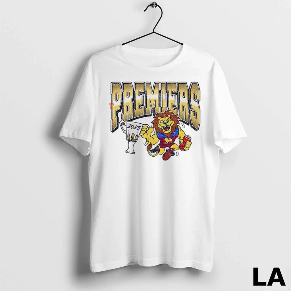 Original Lions On The Run 2025 Premiers - Adult & Kids T-Shirts, Sweatshirts & Hoodies apparel design preview 1