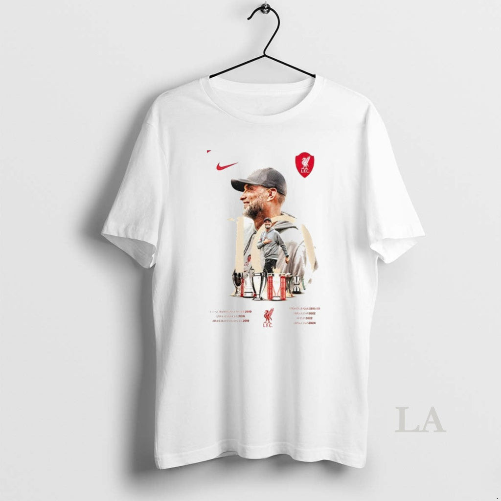 Original Liverpool Fc X Jurgen Klopp 10th Anniversary - Adult & Kids T-Shirts, Sweatshirts & Hoodies apparel design preview 1