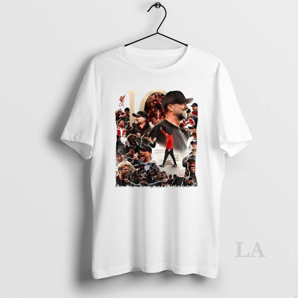 Original Liverpool Fc X Jurgen Klopp 10th Anniversary - Adult & Kids T-Shirts, Sweatshirts & Hoodies apparel design preview 1