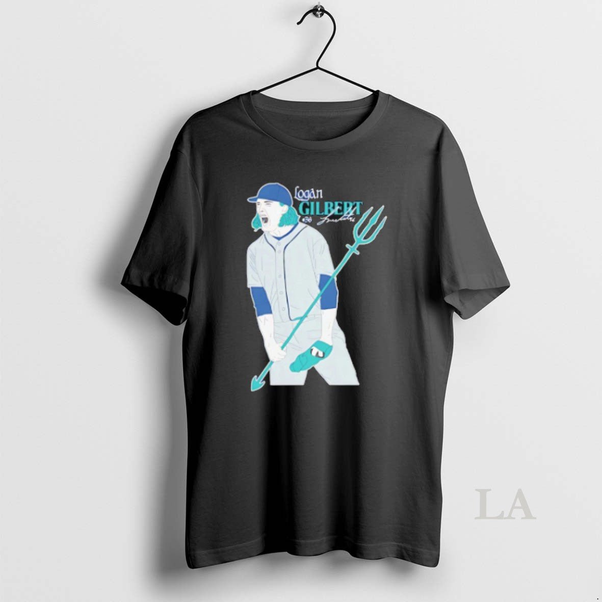 Original Logan Gilbert Seattle Mariners Trident - Adult & Kids T-Shirts, Sweatshirts & Hoodies apparel design preview 1