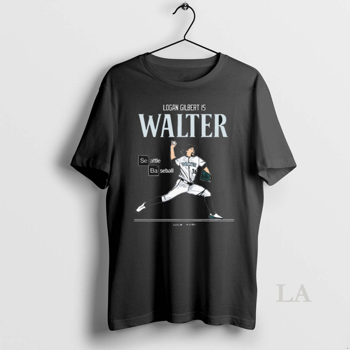 Original Logan Gilbert Is Walter Seattle Mariners - Adult & Kids T-Shirts, Sweatshirts & Hoodies apparel design preview 1