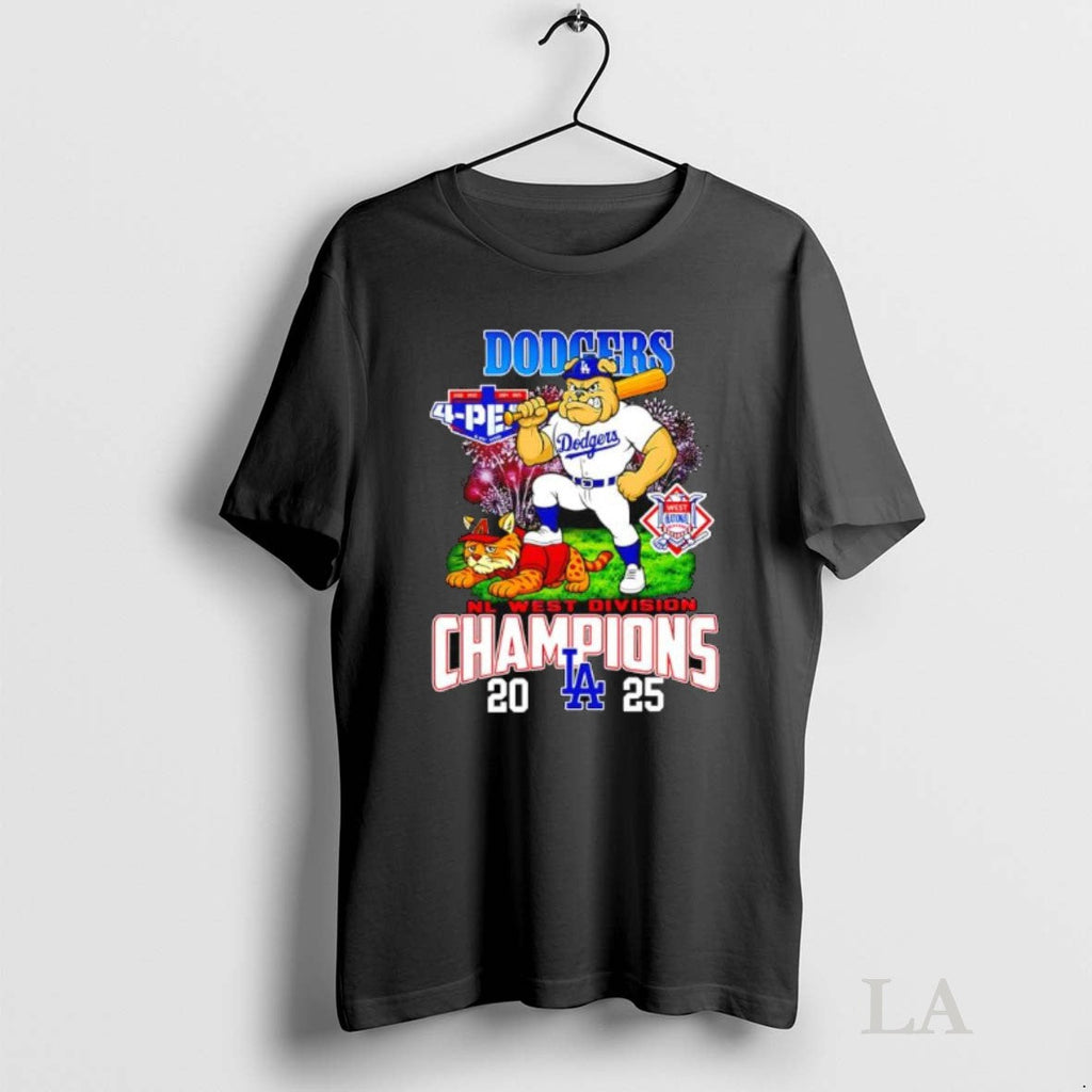 Original Los Angeles Dodgers 2025 Nl West Division - Adult & Kids T-Shirts, Sweatshirts & Hoodies apparel design preview 1