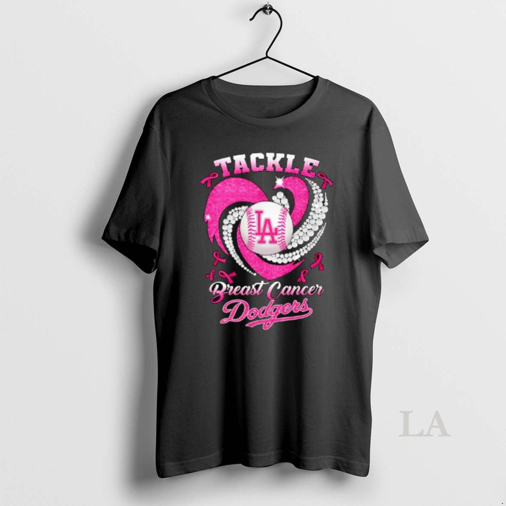 Original Los Angeles Dodgers Breast Cancer Awareness - Adult & Kids T-Shirts, Sweatshirts & Hoodies apparel design preview 1