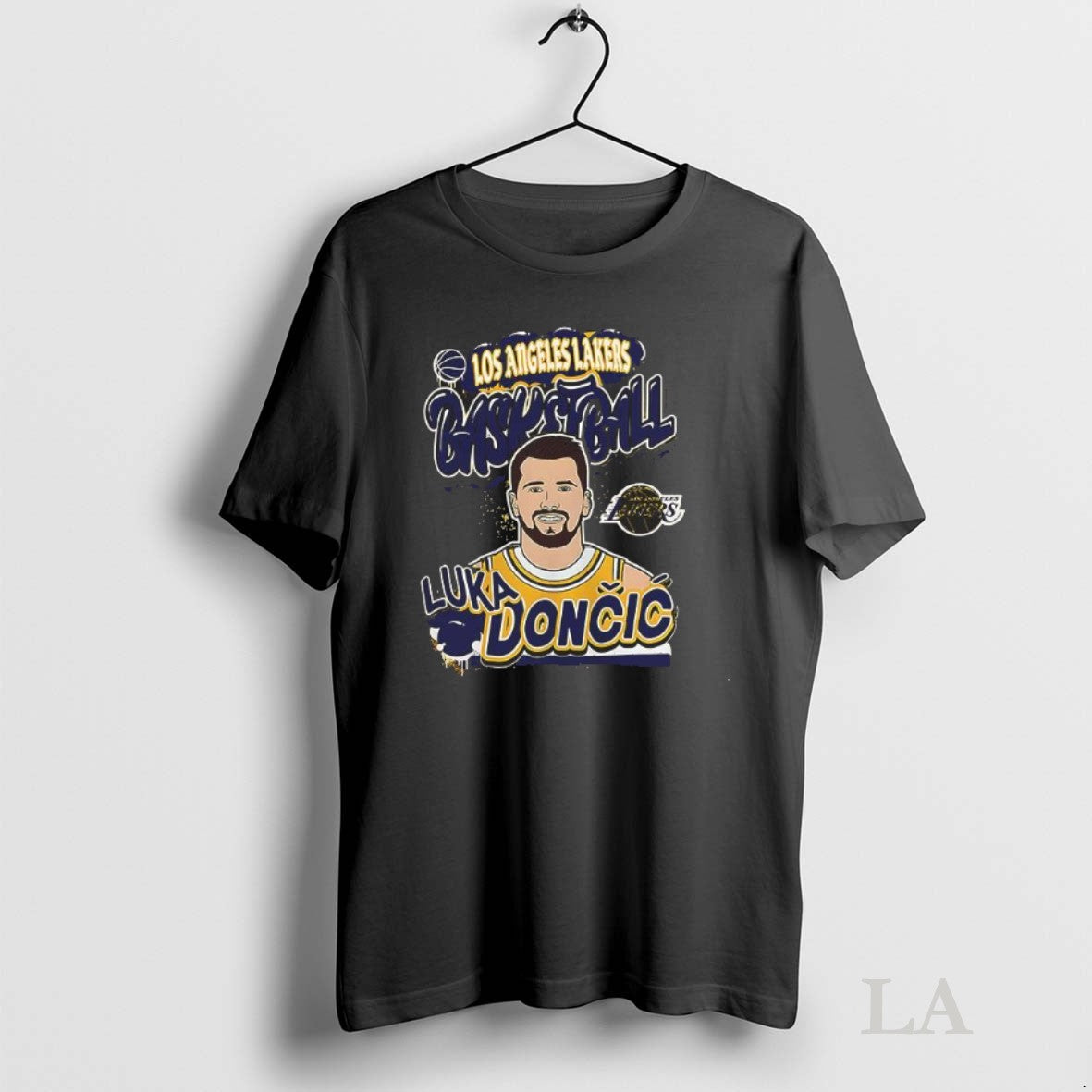 Original Los Angeles Lakers Luka Doncic 77 Yellow - Adult & Kids T-Shirts, Sweatshirts & Hoodies apparel design preview 1