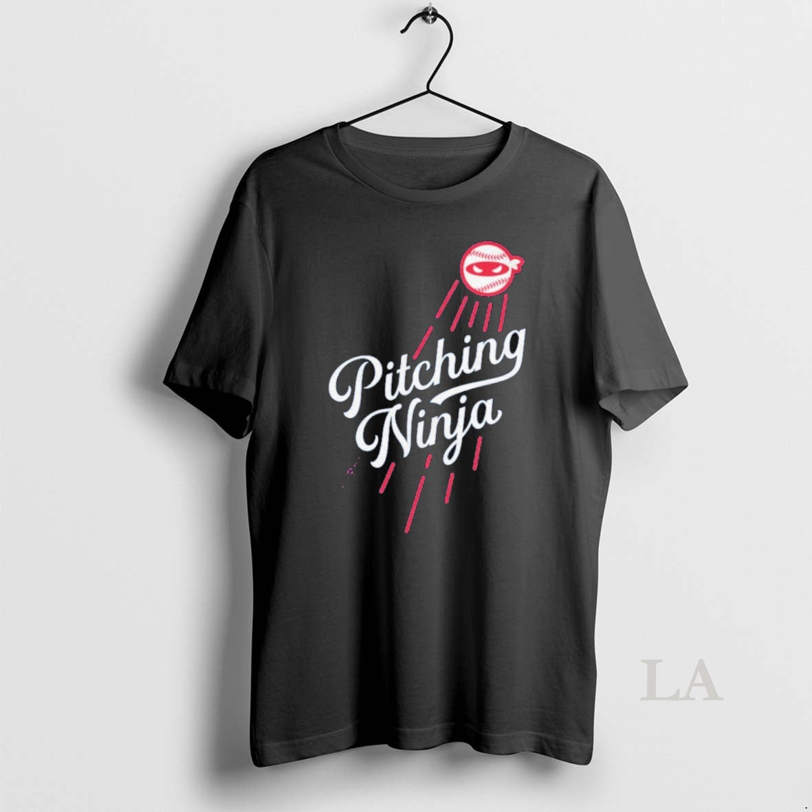 Original Los Angeles Pitching Ninja - Adult & Kids T-Shirts, Sweatshirts & Hoodies apparel design preview 1
