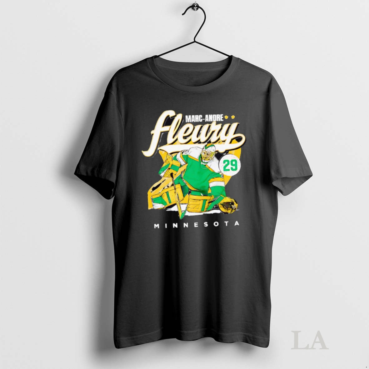 Original Marc Andre Fleury Minnesota Retro Hockey - Adult & Kids T-Shirts, Sweatshirts & Hoodies apparel design preview 1
