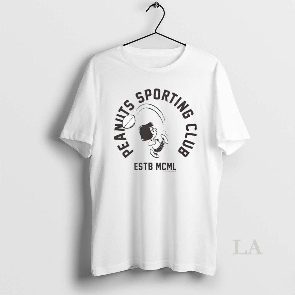 Original Marcie Peanuts Sporting Club Ringer Estb - Adult & Kids T-Shirts, Sweatshirts & Hoodies apparel design preview 1