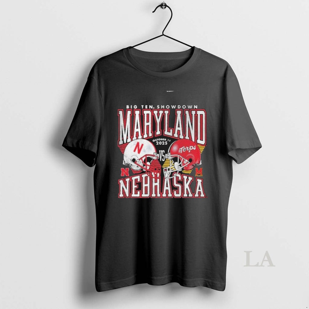 Original Maryland Vs Nebraska 2025 Gameday Matchup - Adult & Kids T-Shirts, Sweatshirts & Hoodies apparel design preview 1
