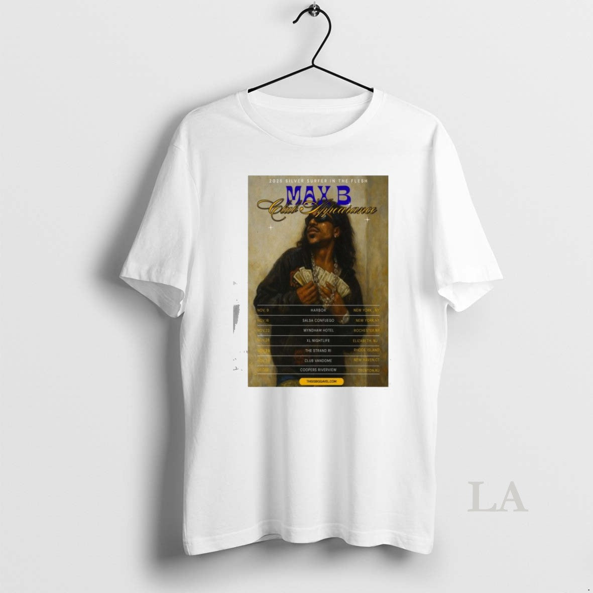 Original Max B Silver Surfer In The Flesh 2025 - Adult & Kids T-Shirts, Sweatshirts & Hoodies apparel design preview 1