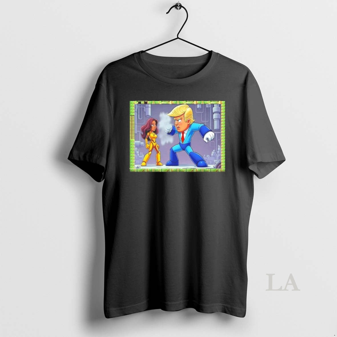 Original Mega Man Donald J Trump Vs Kamala Harris - Adult & Kids T-Shirts, Sweatshirts & Hoodies apparel design preview 1