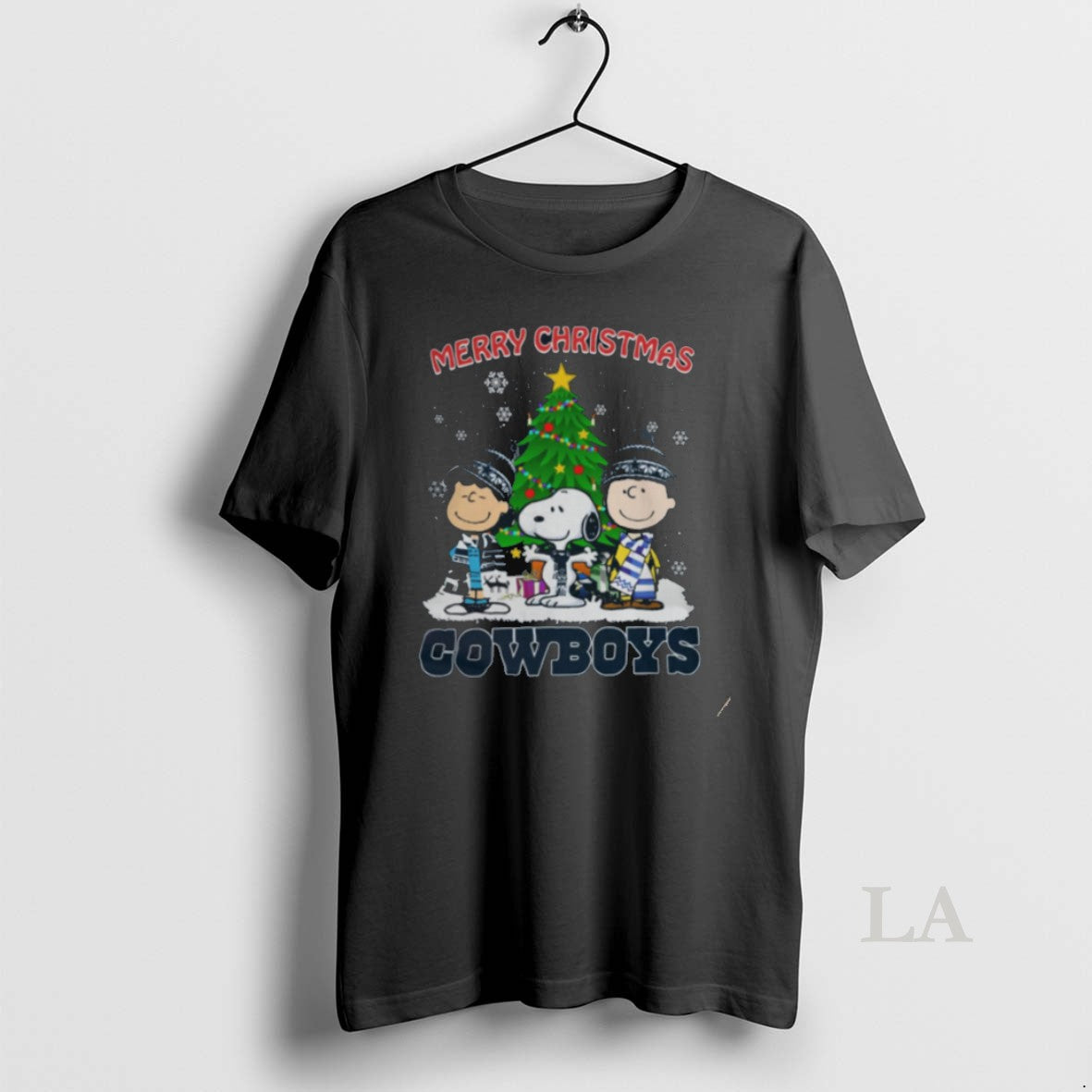 Original Merry Christmas Cowboys Football X Peanuts - Adult & Kids T-Shirts, Sweatshirts & Hoodies apparel design preview 1