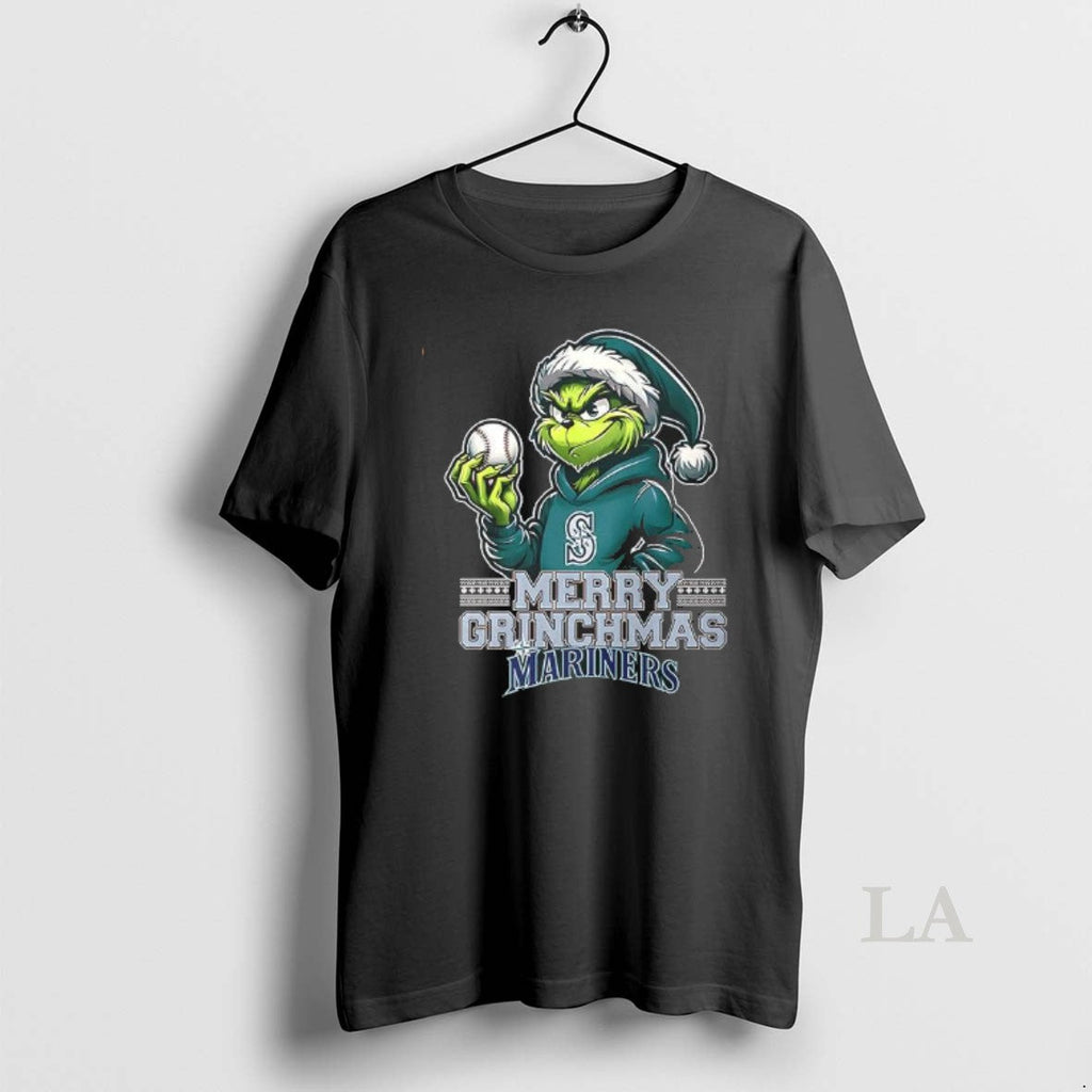 Original Merry Grinchmas Seattle Mariners - Adult & Kids T-Shirts, Sweatshirts & Hoodies apparel design preview 1