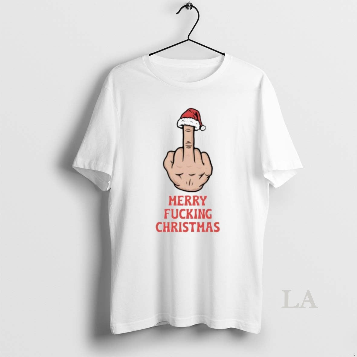 Original Merry Fucking Christmas Middle Finger - Adult & Kids T-Shirts, Sweatshirts & Hoodies apparel design preview 1