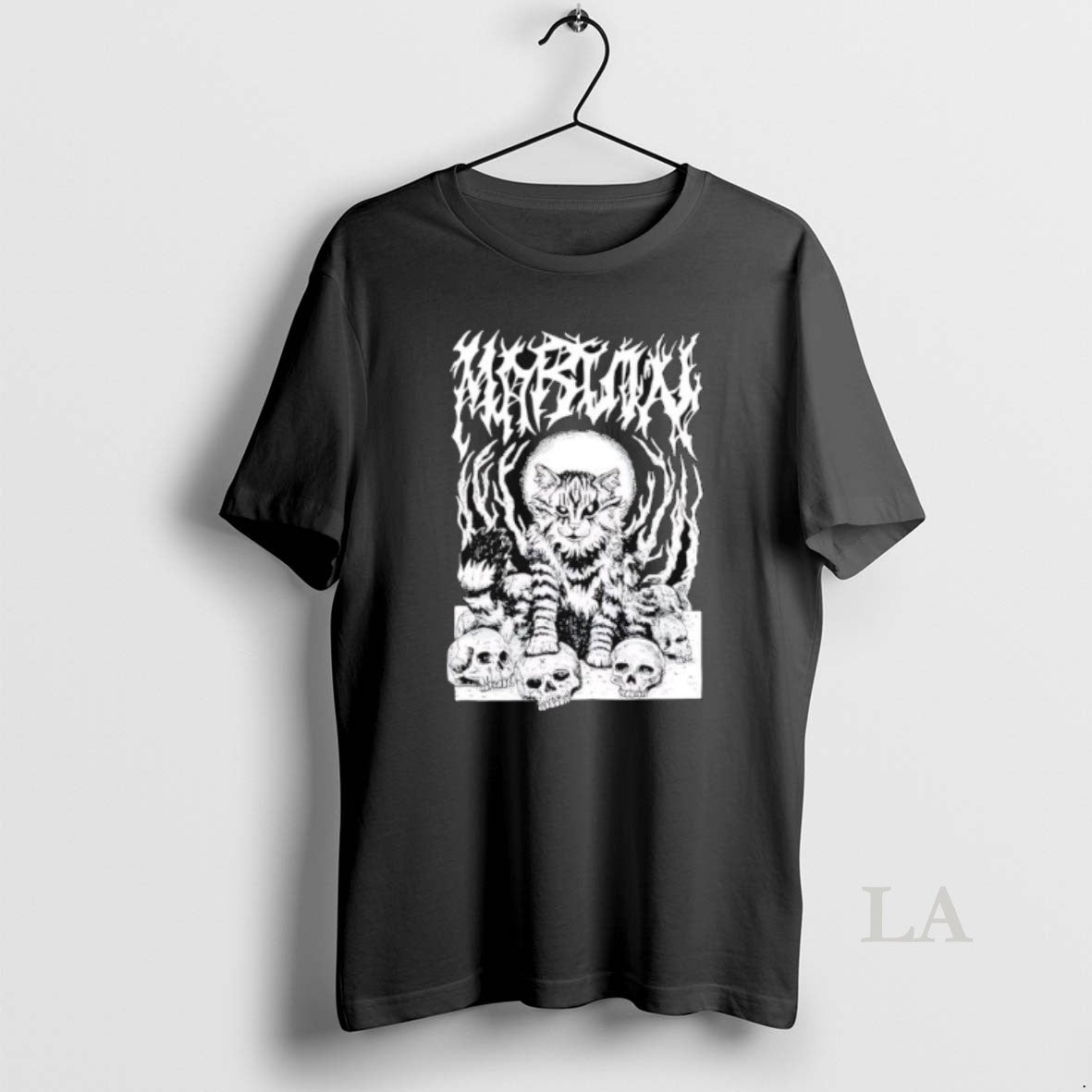 Original Metal Marf By Beefaroni Marvin Skull Cat - Adult & Kids T-Shirts, Sweatshirts & Hoodies apparel design preview 1
