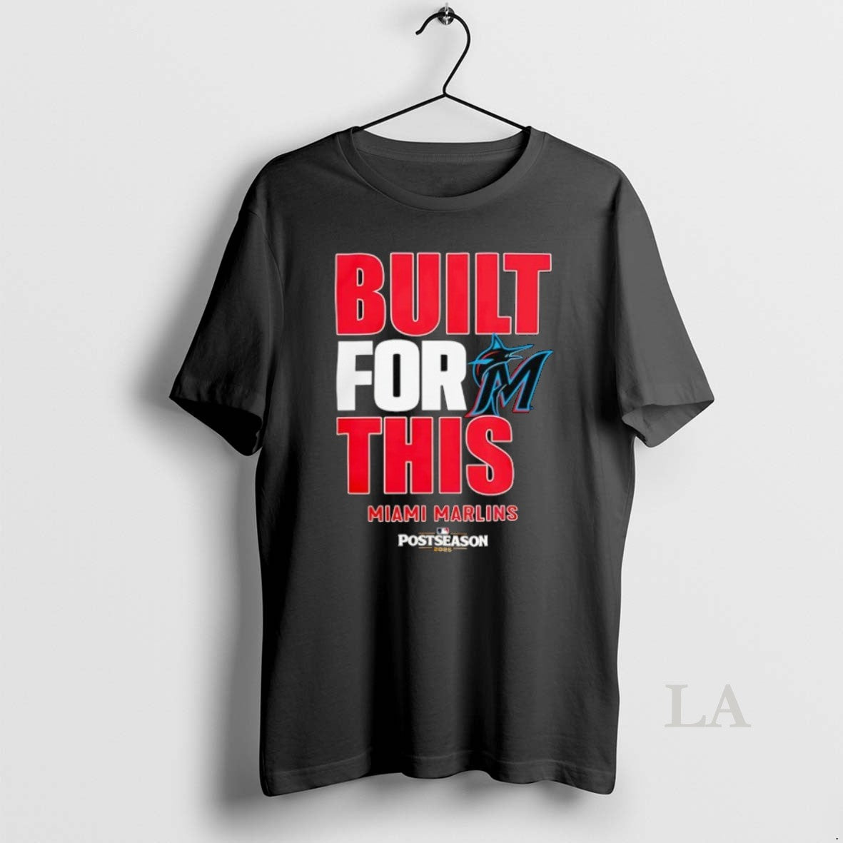 Original Miami Marlins Built For This Mlb Postseason - Adult & Kids T-Shirts, Sweatshirts & Hoodies apparel design preview 1