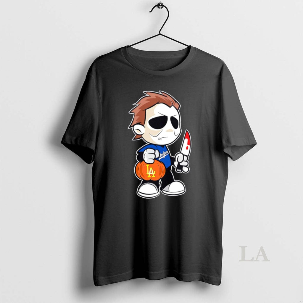 Original Michael Myers Los Angeles Dodgers Halloween - Adult & Kids T-Shirts, Sweatshirts & Hoodies apparel design preview 1