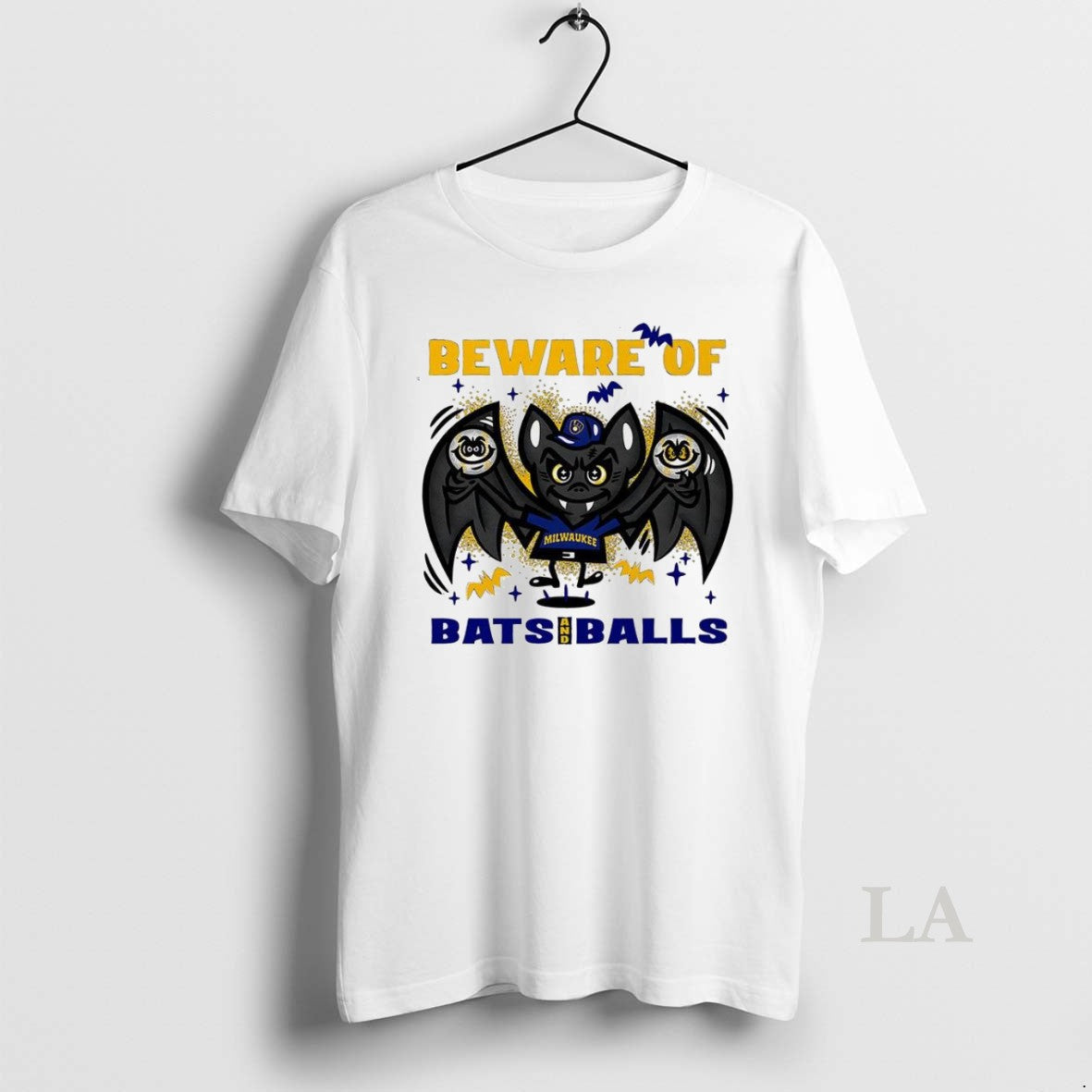 Original Milwaukee Brewers Baseball Beware Of Bats - Adult & Kids T-Shirts, Sweatshirts & Hoodies apparel design preview 1