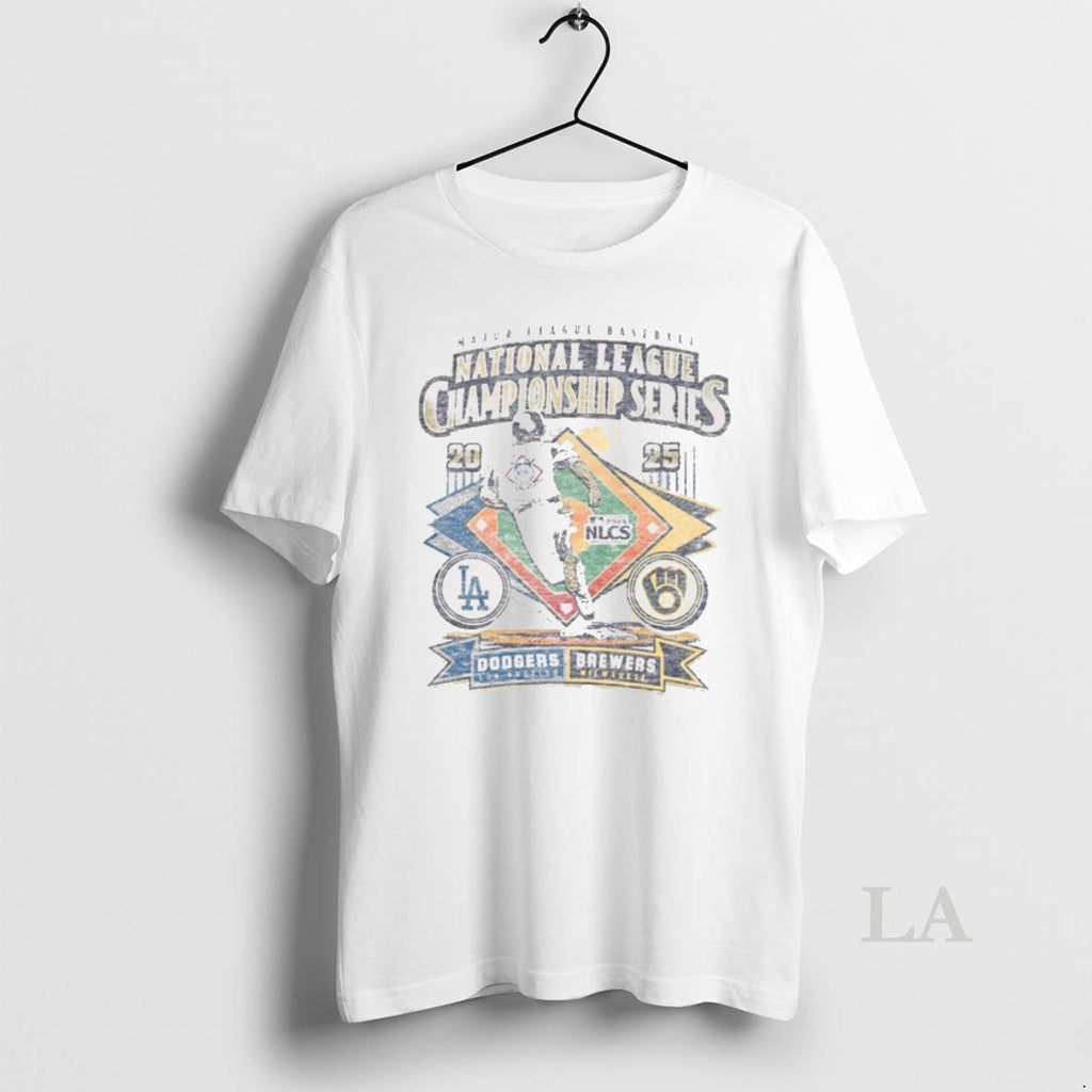 Original Milwaukee Brewers Vs La Dodgers Mlb 2025 - Adult & Kids T-Shirts, Sweatshirts & Hoodies apparel design preview 1
