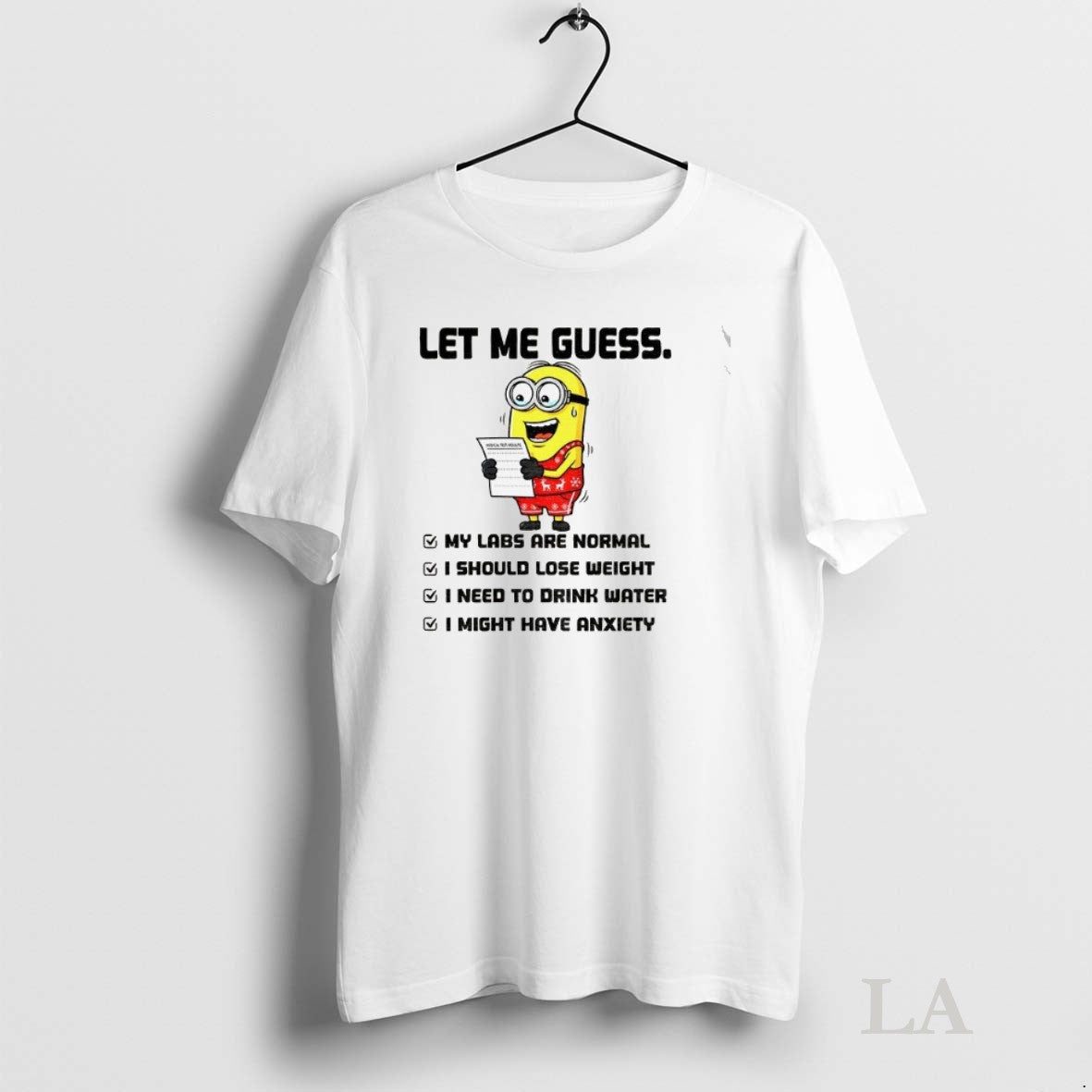 Original Minion Let Me Guess My Labs Are Normal I - Adult & Kids T-Shirts, Sweatshirts & Hoodies apparel design preview 1