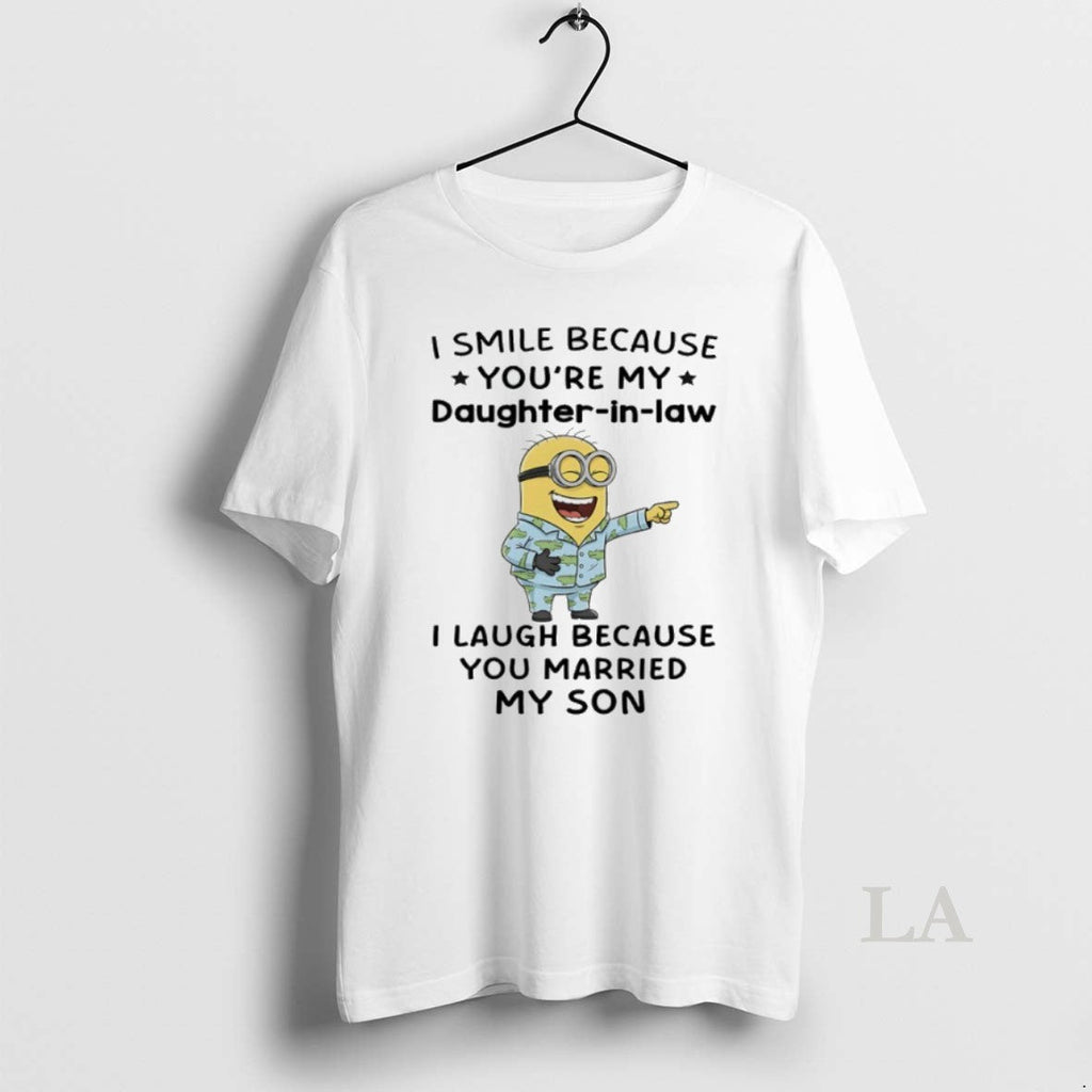 Original Minions I Smile Because Youre My Daughter In - Adult & Kids T-Shirts, Sweatshirts & Hoodies apparel design preview 1