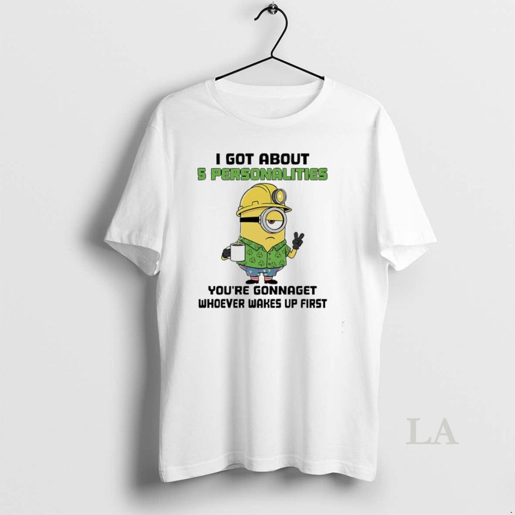 Original Minions Shamrock I Got About 5 Personalities - Adult & Kids T-Shirts, Sweatshirts & Hoodies apparel design preview 1