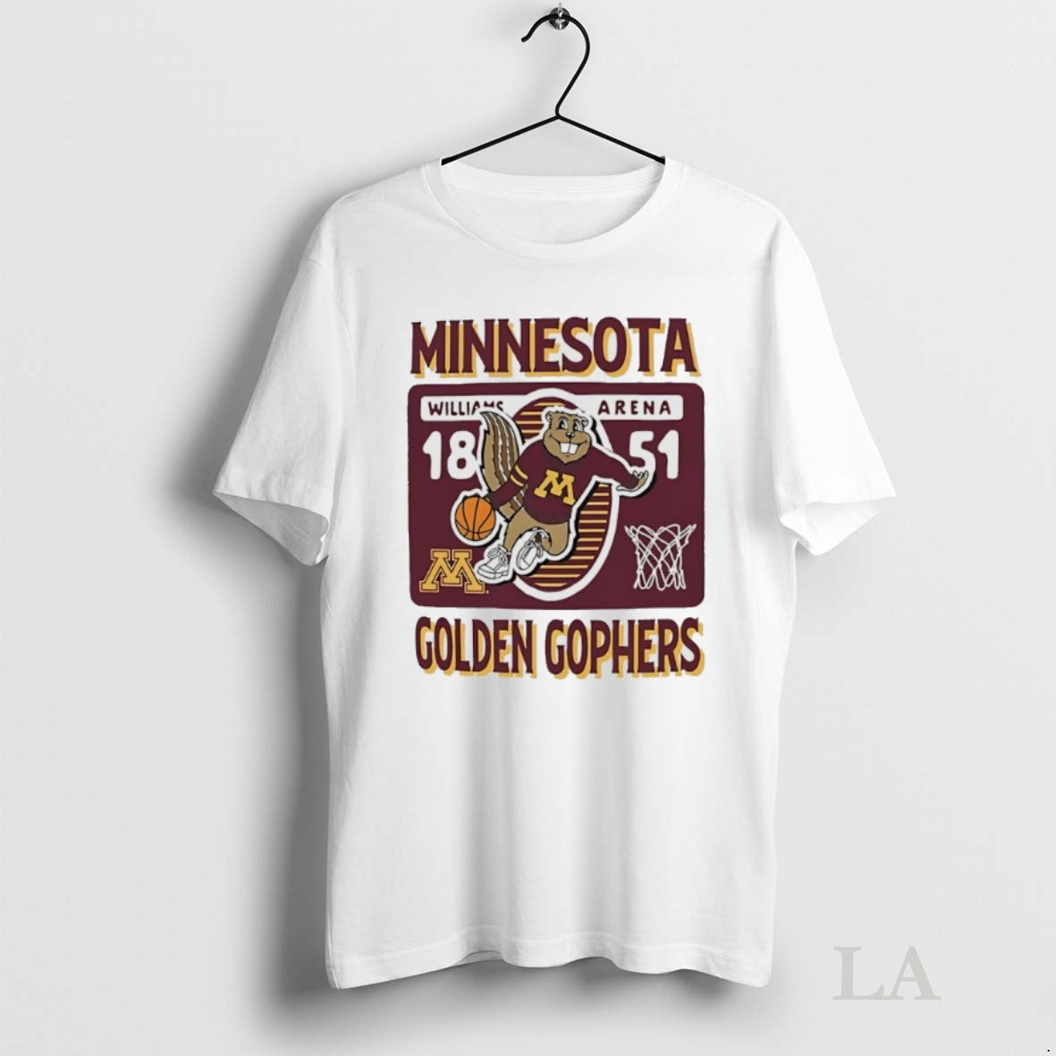 Original Minnesota Golden Gophers Basketball 1851 - Adult & Kids T-Shirts, Sweatshirts & Hoodies apparel design preview 1