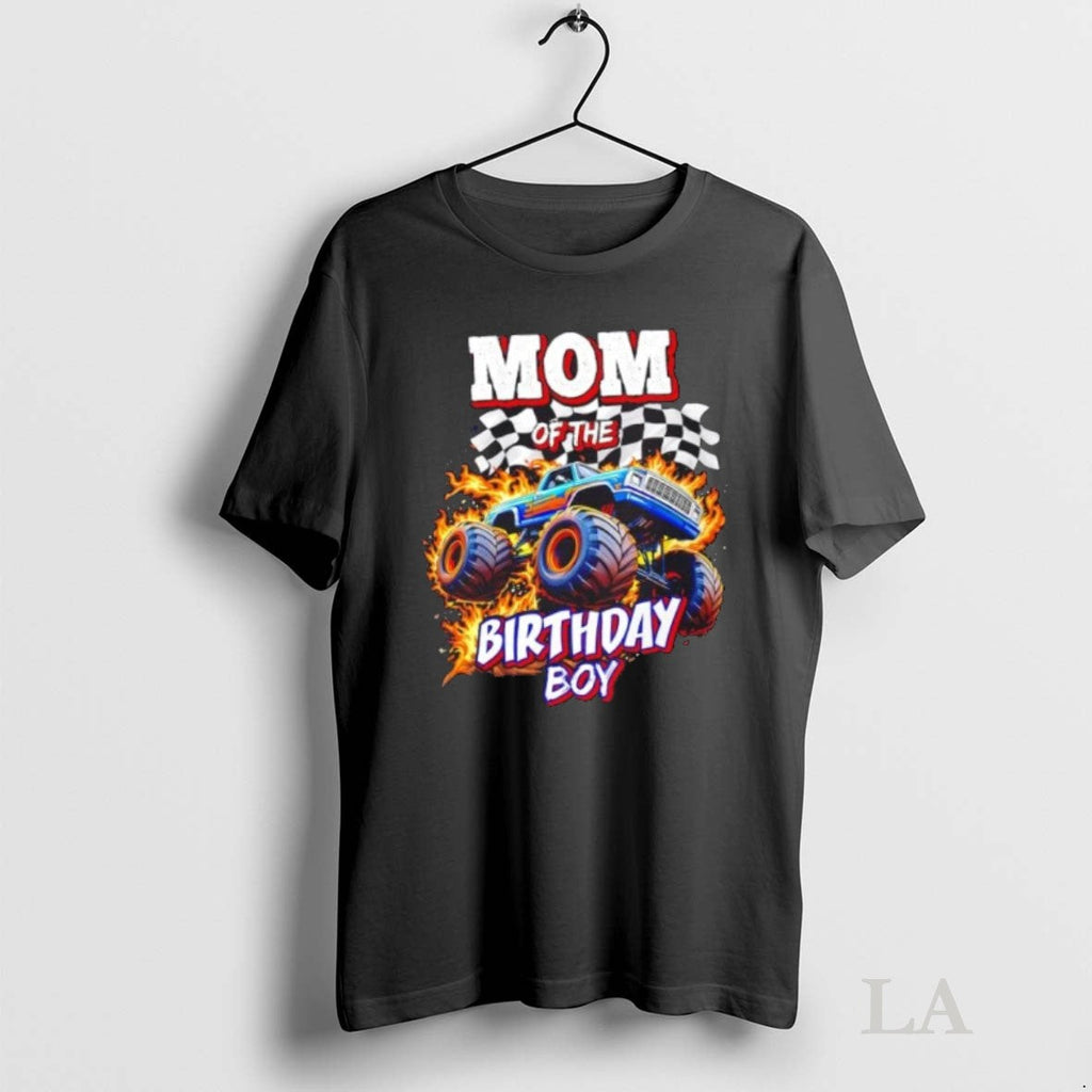 Original Mom Of The Birthday Boy Monster Truck - Adult & Kids T-Shirts, Sweatshirts & Hoodies apparel design preview 1