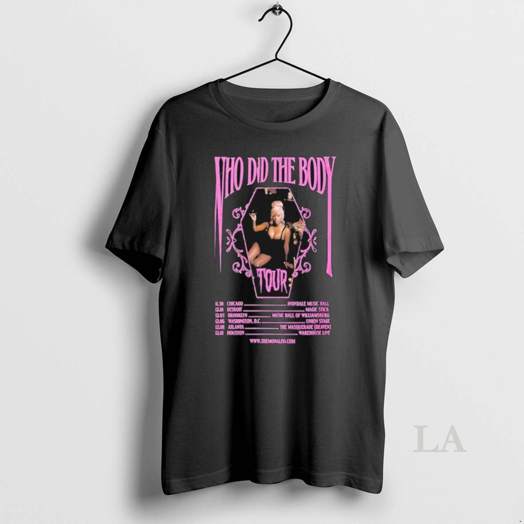 Original Monaleo Who Did The Body Tour December 2025 - Adult & Kids T-Shirts, Sweatshirts & Hoodies apparel design preview 1