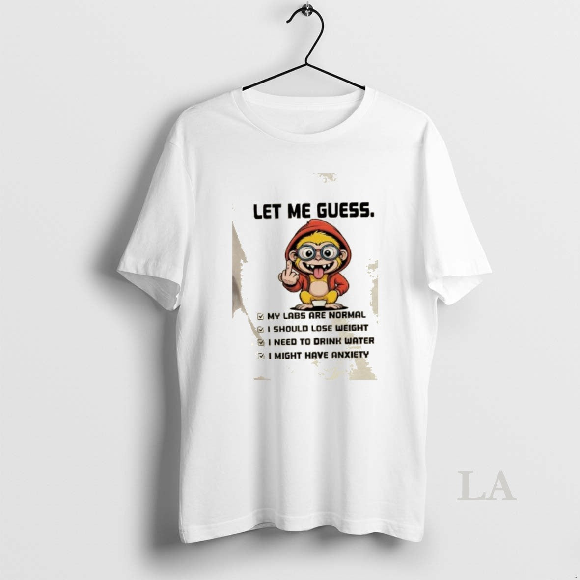 Original Monkey Let Me Guess My Labs Are Normal I - Adult & Kids T-Shirts, Sweatshirts & Hoodies apparel design preview 1