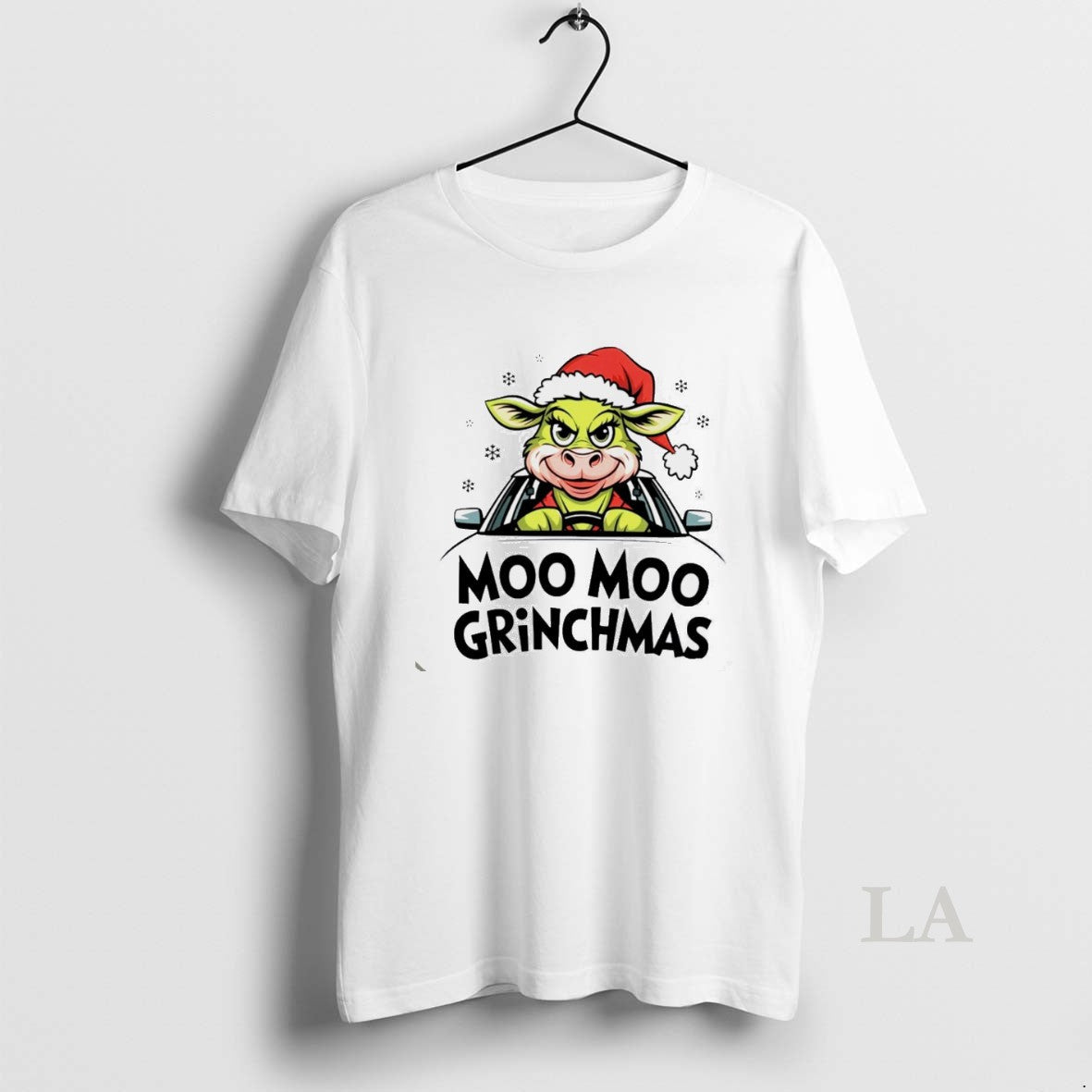 Original Moo Grinchmas Christmas White - Adult & Kids T-Shirts, Sweatshirts & Hoodies apparel design preview 1