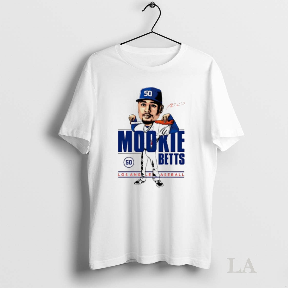 Original Mookie Betts Los Angeles Dodgers Caricature - Adult & Kids T-Shirts, Sweatshirts & Hoodies apparel design preview 1